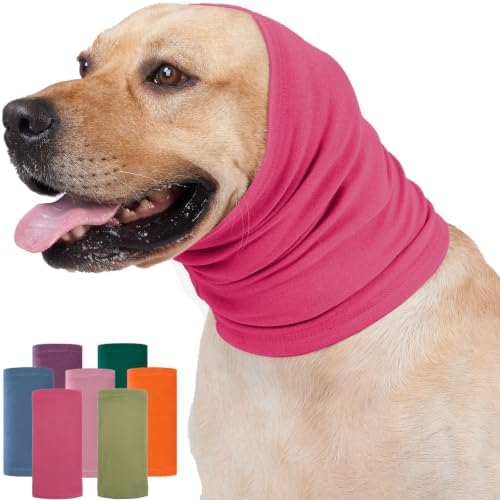 Nanaki Dog Calming Hoodie Dog Hematoma Ear Wraps for Dogs-Ear Protection | Grooming and Force Drying Dog Ear Protector,Dog Ear Muffs Head Warp For Fireworks Anxiety Relief,Ear Protection Head Cover