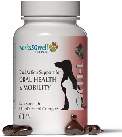 1TDC WorksSoWell Dual Action Hip and Joint Supplement for Dogs & Cats - for Large & Small Breed - Great for Oral Health, Stamina Recovery & Arthritis Pain Relief -60 ct