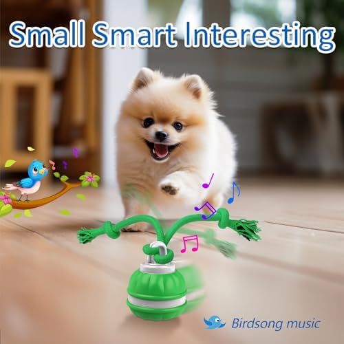 Sofolor Interactive Dog Toys, Motion Activated Automatic Rolling Ball Toys, Squeaky Dog Toy for Small Dogs/Puppy