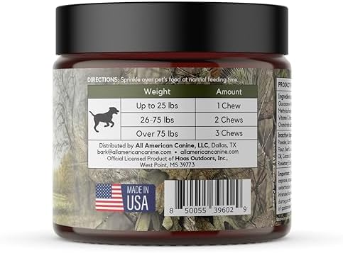 All American Canine Dog Hip & Joint Soft Chews, Glucosamine, 60 Count