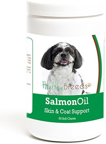Healthy Breeds Shih-Poo Salmon Oil Soft Chews 90 Count, Brown