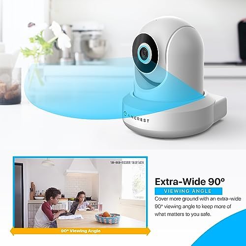 Amcrest Pack of 2, ProHD 1080P WiFi/Wireless IP Security Camera IP2M-841 Pan/Tilt, 2-Way Audio, Optional Cloud Recording, Full HD 1080P 2MP, Super Wide 90° Viewing Angle, Night Vision (White)