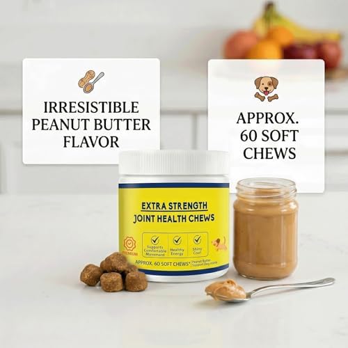 Extra Strength Joint Health Chews, Joint Health Chews, with Natural Eggshell Membrane,Comprehensive Joint Care, 60 Soft Chews (1pcs)