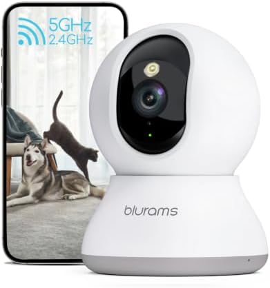 blurams Pet Camera 2K, Dog Camera with Phone App, 360° PTZ Indoor Cameras for Home Security Indoor, Color Night Vision, 2-Way Talk, Motion Detection&Tracking, Cloud&SD
