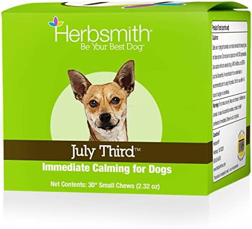Herbsmith July Third, Anxiety Supplements for Dogs - 30ct Small Chews