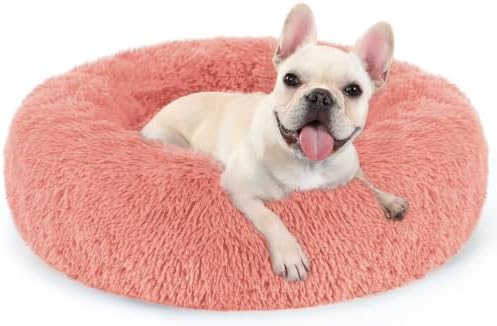 rabbitgoo Calming Cat Beds for Indoor Cats, 27 inches, Pink