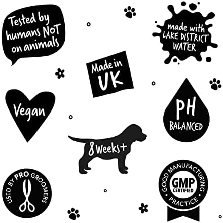 BUGALUGS Oatmeal & Aloe Vera Dog Shampoo Dog Grooming Shampoo Products for Smelly Dogs with Fragrance, Oatmeal Puppy Shampoo, Professional Vegan pet Shampoo & Conditioner