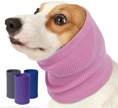 Nanaki Dog Hood Calming Ear Wrap,Quiet Dog Headband Dog Head Cover Snood | Dog Ear Fireworks Muffs, The Grooming and Force Drying Pet Ear Protector for Anxiety Relief Calming Dog Ear Covers for Noise
