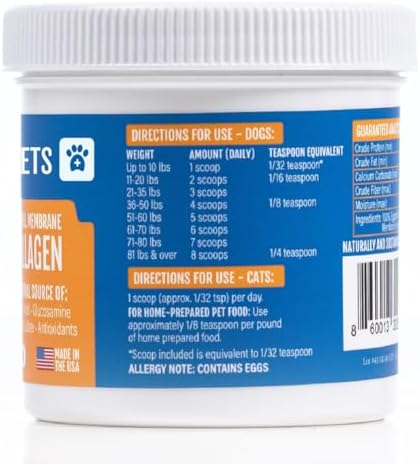 Eggshell Membrane Collagen Powder for Dogs - Hip, Joint, Skin