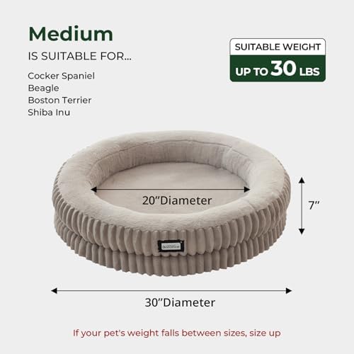 BALANCE Calming Donut Dog Bed, 30", Medium