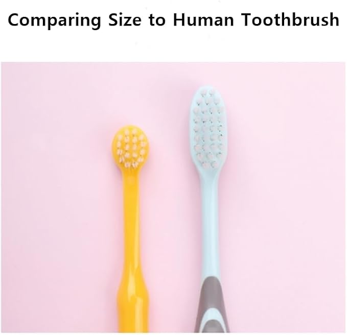 Tiny Small and Medium Dog Toothbrush Made in Korea Brush Bristles That are Soft and Do Not Irritate Your Dog’s Gums Small Toothbrush Grip and Excellent Tartar Removal (4pcs)
