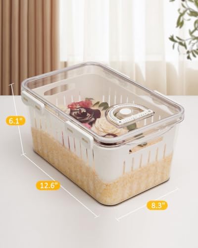 Wisedry 2PCS 10L Silica Gel Flower Drying Box, One Step Retrieve Dried Flowers, 12.6''L X 8.3''W X 6.1''H Storage Box with Cleanup Mat, Erasable Pen & Adhesive Label