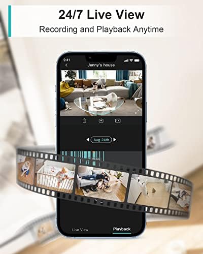 WUUK 4MP Indoor Wired Security Camera, Baby Monitoring, No Subscription