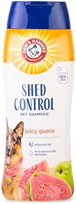 Arm & Hammer Shed Control Dog Shampoo, Juicy Guava Scent, 20 Fl Oz, 6-Pack | Professional shed-control formula, sulfate- and paraben-free, juicy guava scent, de-shedding