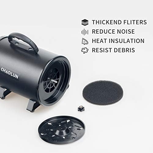 Dog Dryer for Pet Grooming, Pet Hair Dryer with Heater, Black