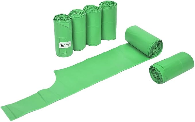 Large Dog Waste Bags on a Roll with Easy Tie Handles, Extra Thick and Strong Poop Bags, 5.5 x 5.5 x 17 Inches
