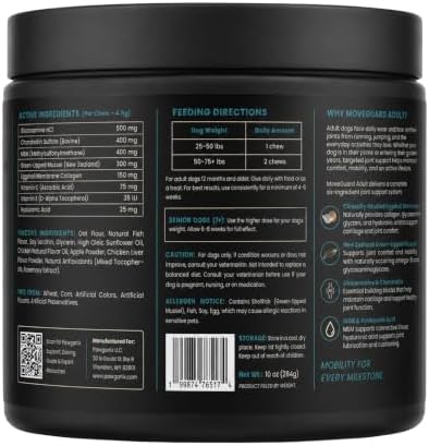 Adult/Senior Dog Hip & Joint Supplement Chews, Glucosamine for Dog