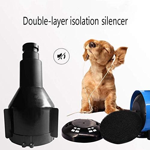 1200W Dog Dryer, 4 Nozzles Stepless Speed Pet Grooming Dryer, Cat Hairdryer, Professional Heater Blaster Blower,Black, Blue, Pink, Yellow,Black
