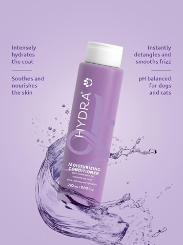 Hydra Pet Care Moisturizing Dog Conditioner with Oatmeal Extract – Softness & Shine for Dogs & Cats – 9.81 oz