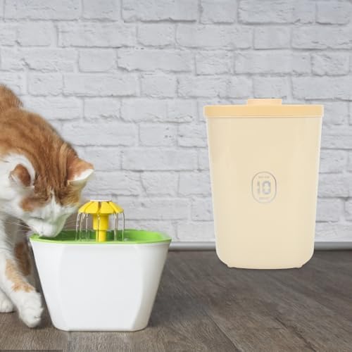 BESTonZON Large Airtight Pet Food Storage Container for Dog and Cat Food, Vacuum-sealed Yellow Plastic Grain Bin with Moisture-proof Seal, Suitable for Home Pantry Organization