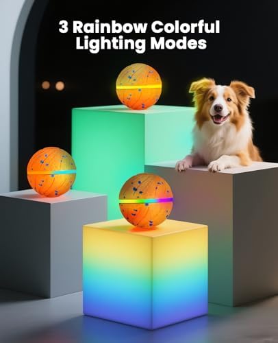 Xeuch Smart Interactive Dog Toy Balls, Automatic Moving Ball for Puppy, Medium and Large Dogs, ETPU Material, Motion Activated Rolling & Rotating Bouncy Toy for Dog Enrichment & Stimulation
