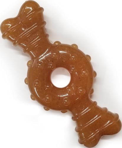 Nylabone Puppy Chew Teething Ring Bone Dog Toy, Chicken Flavor, Medium | Soothing teething toys for puppies, puppy enrichment, & teething relief, freezable for added comfort, dogs up to 35 lbs