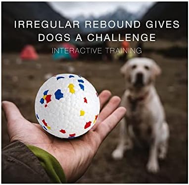 PawfectPals Indestructible Bloom Ball, Floating, Spotted White
