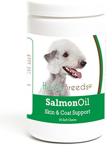 Healthy Breeds Bedlington Terrier Salmon Oil Soft Chews 90 Count, Brown