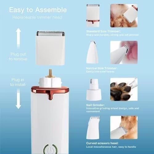 Dog Grooming Clippers Kit, 4-in-1 Electric Cat Trimmer Tools