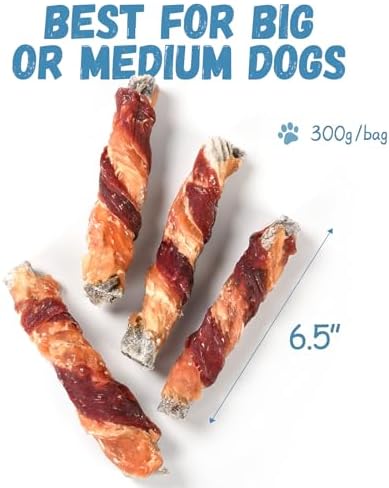 Pawmate Dog Treats Chicken Duck Wrapped Cod Skin Sticks Chewy Snacks 10.6oz