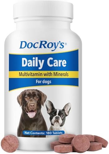 Doc Roy's Daily Care Canine Chewable Multivitamin Tablets for Dogs, 180ct