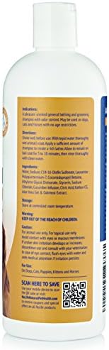 Oatmeal Dog Shampoo with Soothing Aloe Vera, Sensitive Skin Dog Shampoo for All Pets, with Tropical Fresh Pina Colada Scent, Hypoallergenic Formula Provides Relief from Allergies & Dry Itchy Skin