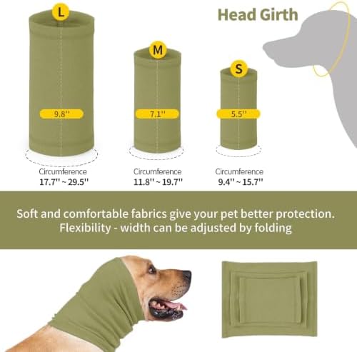Nanaki Dog Calming Hoodie Dog Hematoma Ear Wraps for Dogs-Ear Protection | Grooming and Force Drying Dog Ear Protector,Dog Ear Muffs Head Warp For Fireworks Anxiety Relief,Ear Protection Head Cover