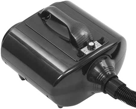Pet Grooming Hair Dryer, Dual Motor Pet Hair Dryer with Adjustable Heat, Dog Dryer High Velocity, High-Speed Grooming Blower for Dogs & Cats, Low-Noise Portable for Home Use, Black