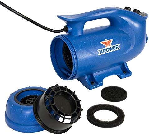XPOWER B-8 Elite 4 HP Brushless Motor Professional Pet Grooming Dog Force Hair Dryer with Variable Speed and Heat