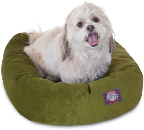 Majestic Pet Micro Velvet Calming Dog Bed, 24 Inch Small, Washable, Fern
