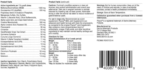 MAX Dog Joint Supplement Soft Chews,90 Ct,(Pack of 2)