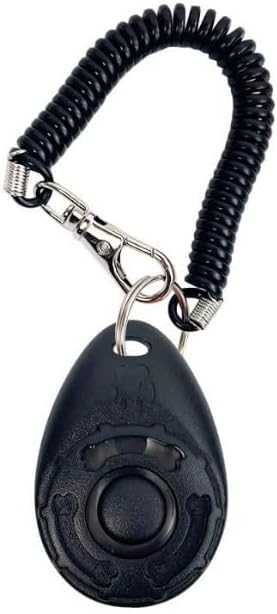 Black Dog Training Clicker with Wrist Strap Resistant Lightweight Pet Training Clicker for Cats Puppy Birds Horses Perfect for Behavioral Training Training Clickers