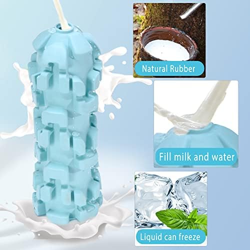 8 Hour Cooling Ice Lolly Dog Toys for Summer, Water & Milk Freezable Feeder | Long Lasting Cooling Outdoor Camping Accessories, Easy Clean Treat Dispenser for Aggressive Chewer