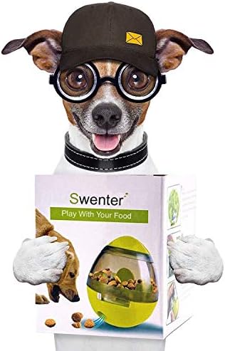 Tumbler Pet Toy, Automatic Pet Slow Feeder Treat Ball, Cat Dog Toy for Pet Increases IQ Interactive, Adjustable Treat Dog Ball Dispensing Dog Toys(Green)