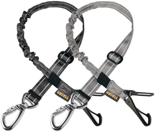 AUBELL Dog Seat Belt for Car - 2-Pack Set, Black+Grey