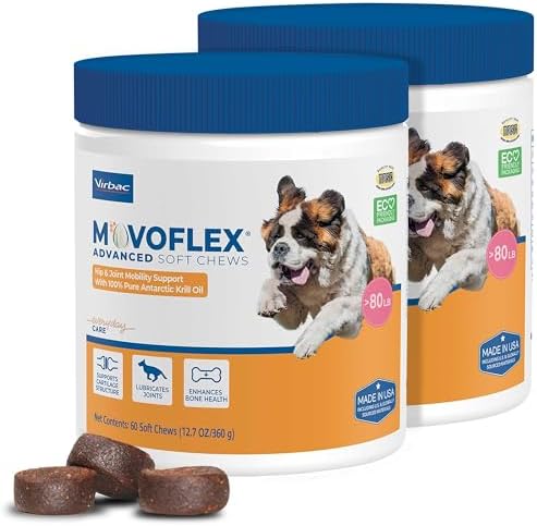 MOVOFLEX Advanced Soft Chews Hip and Joint Support Supplement for Large Dogs - 120 Count by Virbac