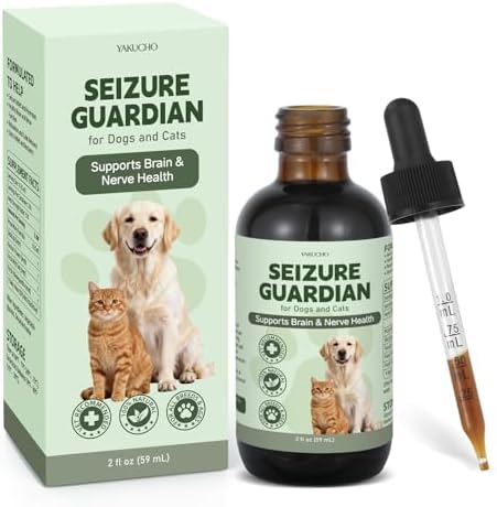 Seizure Guardian for Dogs and Cats, Natural Liquid Formula for Nervous System Comfort, Helps with Occasional Shaking, Tension & Stress, Easy Liquid Dropper, No Artificial Additives - 2 FL OZ