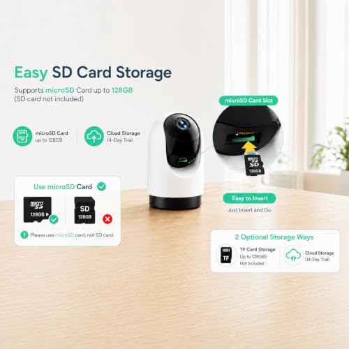 YOTON 2K Indoor Camera, 5G Wi-Fi Baby Monitor Pet Camera w/Motion Tracking