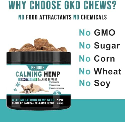 Hemp Calming Chews for Dogs, 120 Chews