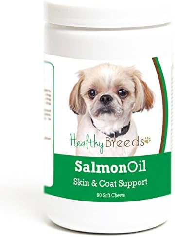 Healthy Breeds Peekapoo Salmon Oil Soft Chews 90 Count, Brown