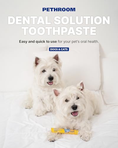 PETHROOM Dog & Cat Dental Kit for Daily Care – Enzymatic Toothpaste & Soft Bristle Toothbrush (Extra Small), Plaque & Tartar Control, EWG Verified, Fresh Breath, Sweet Potato Flavor, 2.1 oz