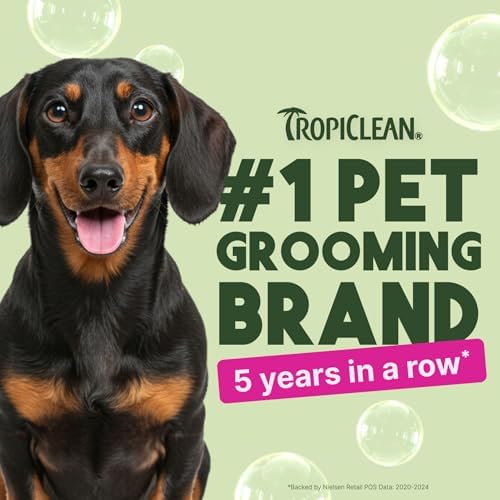 TropiClean Deodorizing Dog Shampoo, Berry & Coconut Scent, 2.5 Gallon
