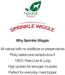 Sprinkle Wiggle - All Natural, Grass-Fed & Free-Range, 100% Lamb Liver & Lung Mix Topper for Dog Food (8.8oz)