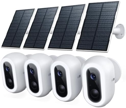 Laview 2K Solar Security Cameras Wireless Outdoor, Rechargeable Battery Wifi Cameras for Home Security with Spotlight Color Night Vision,Siren Alarm,AI Human Detection,IP65,2-Way Talk,Cloud/SD Storage